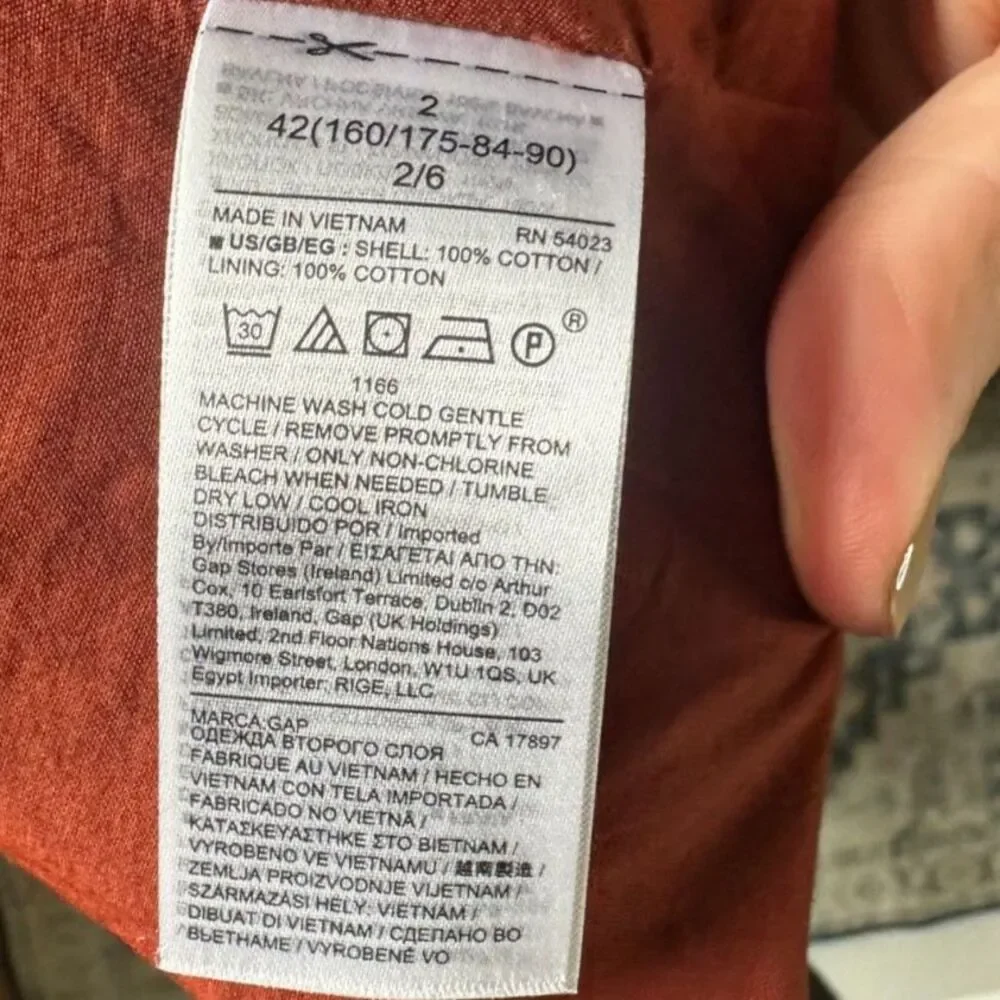 GAP | Strappy Cami Maxi Floral Print Tiered Maxi Dress in Rust Brown Size 2 - Picture 8 of 9